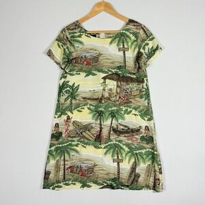 Hawaiian Reserve Collection Womens Medium Tropical Beach Dress‎ Resort Cruise